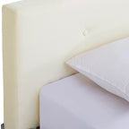 Milo - Cama de matrimonio - Terciopelo - Beige