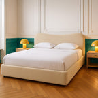 Suzon - Cama Con Canapé Para Adulto - Terciopelo - Beige