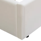 Suzon - Cama Con Canapé Para Adulto - Terciopelo - Beige