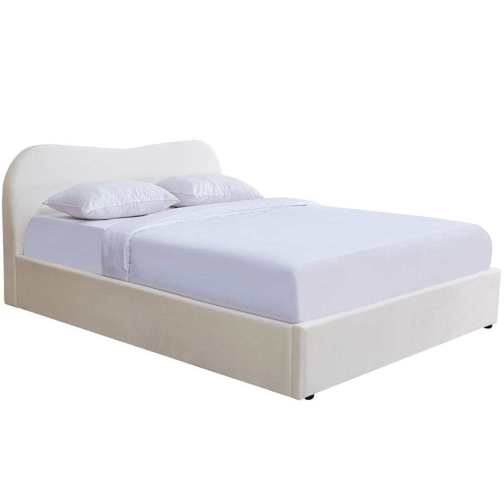 Suzon - Cama Con Canapé Para Adulto - Terciopelo - Beige