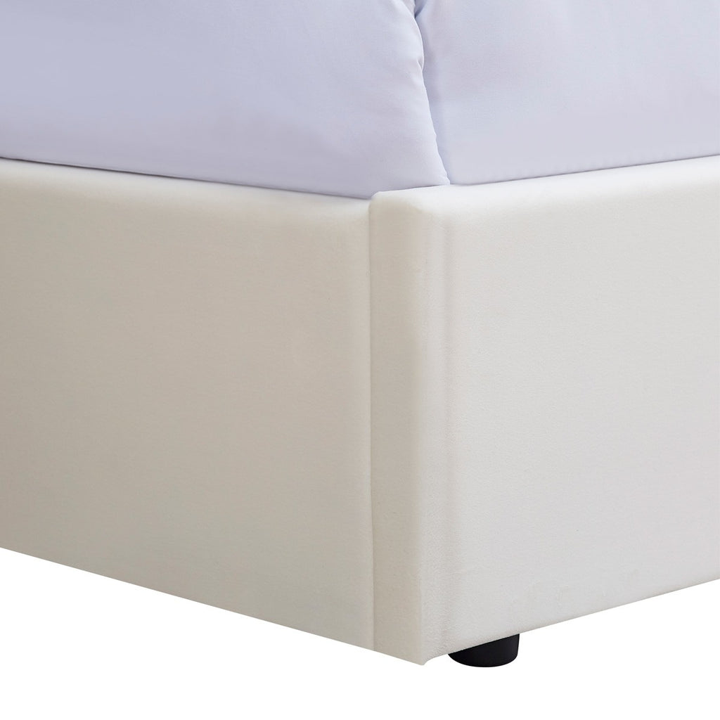Suzon - Cama Con Canapé Para Adulto - Terciopelo - Beige