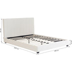 William - Tweepersoonsbed - Fluweel - Beige