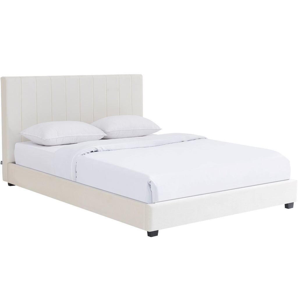 William - Tweepersoonsbed - Fluweel - Beige