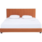 William - Lit Adulte - Velours - Terracotta