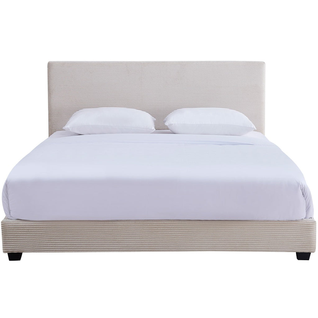 William - Tweepersoonsbed - Ribfluweel - Beige