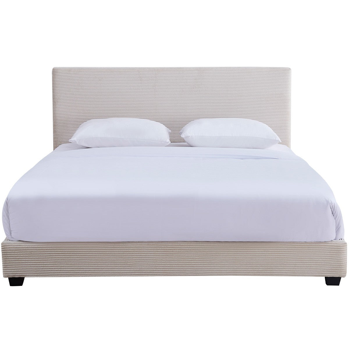 William - Tweepersoonsbed - Ribfluweel - Beige