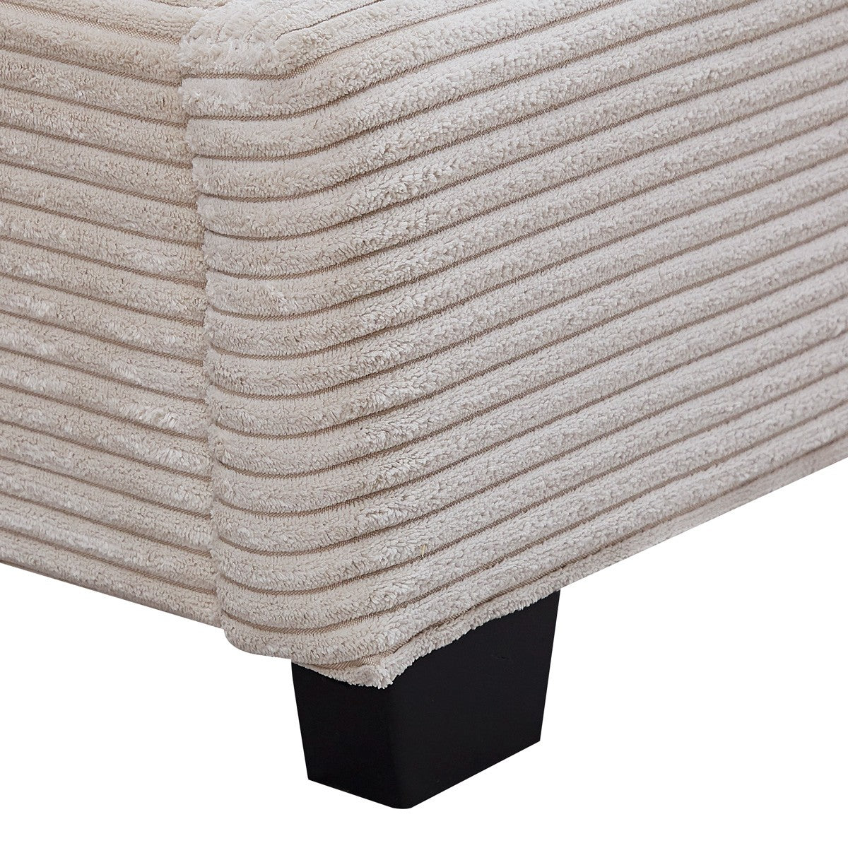 William - Tweepersoonsbed - Ribfluweel - Beige