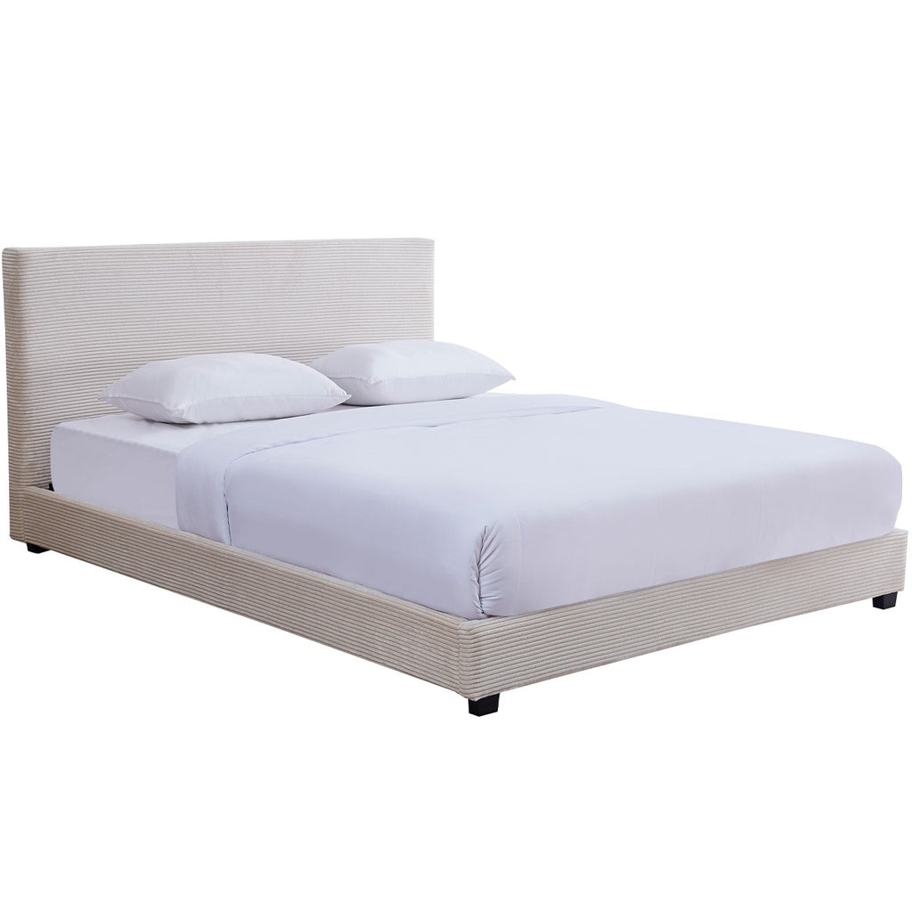 William - Tweepersoonsbed - Ribfluweel - Beige