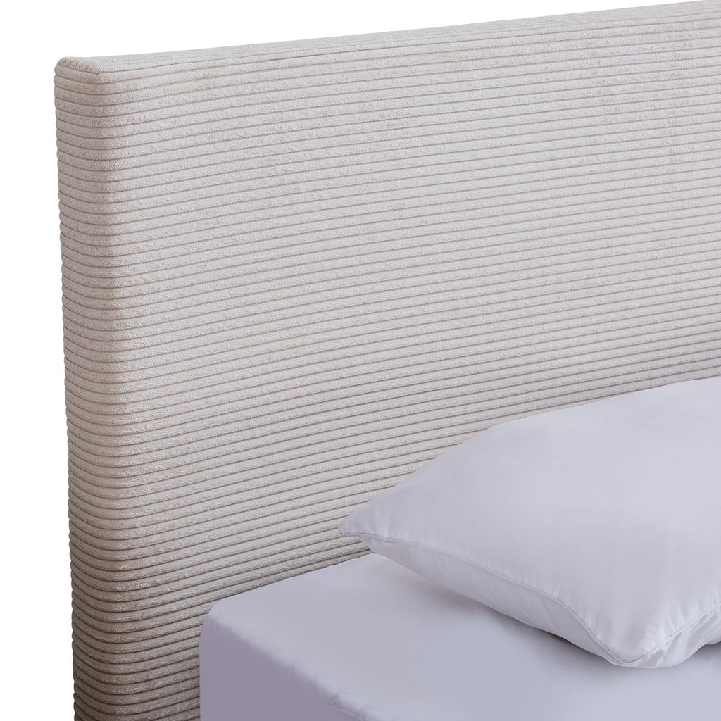 William - Tweepersoonsbed - Ribfluweel - Beige