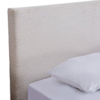 William - Tweepersoonsbed - Ribfluweel - Beige