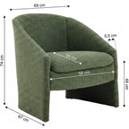 Ami - Ronde fauteuil - Bouclé stof - Kakigroen