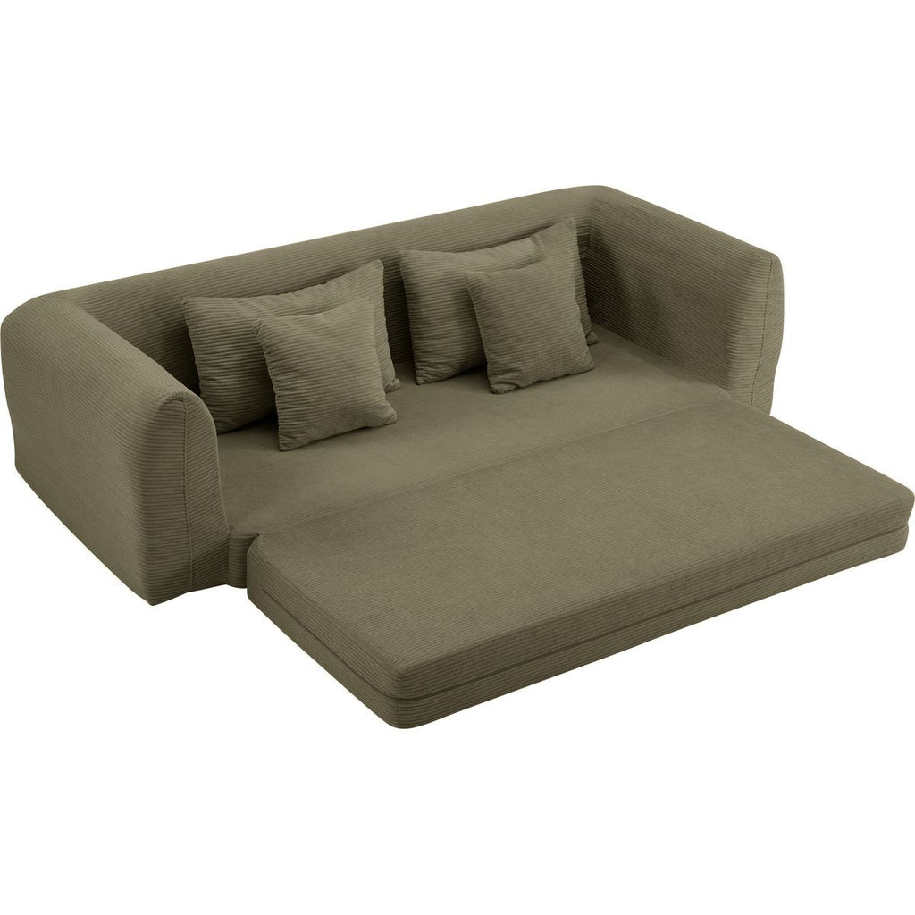 Amo - Skompresowana sofa rozkładana - Sztruks - Khaki