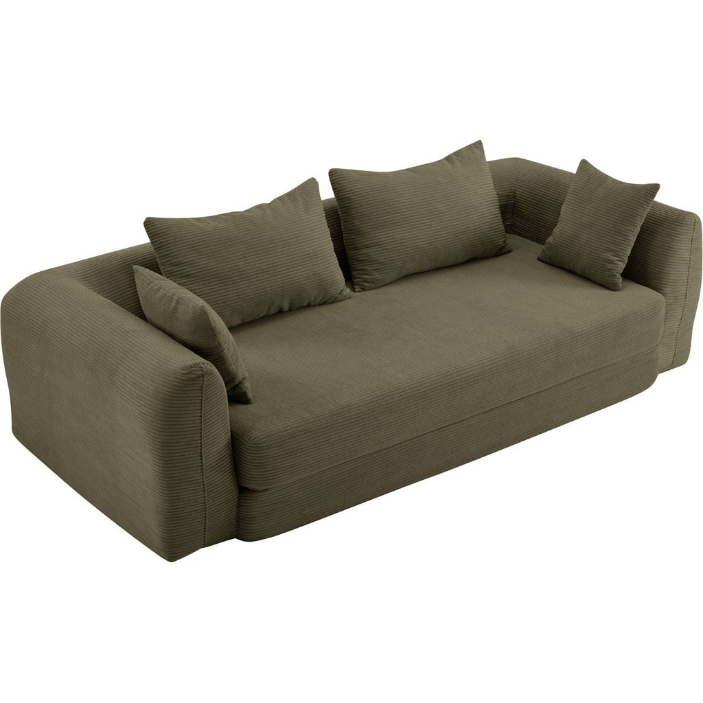 Amo - Skompresowana sofa rozkładana - Sztruks - Khaki