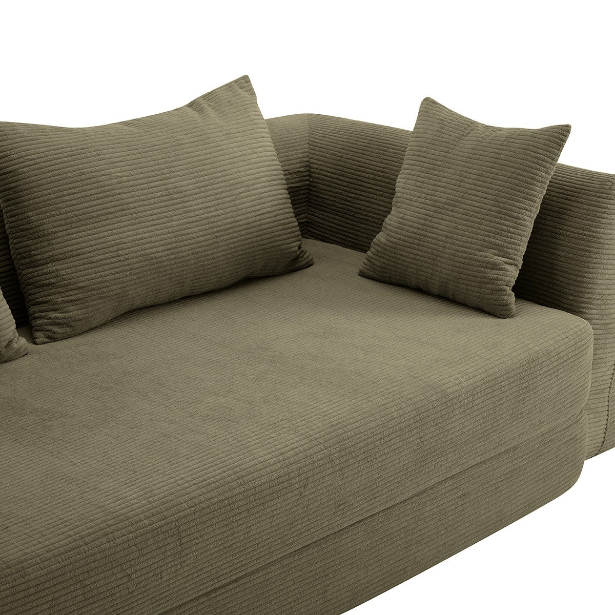 Amo - Skompresowana sofa rozkładana - Sztruks - Khaki