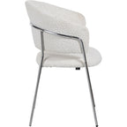 Isya - Lot De 2 Chaises - Tissu Bouclé - Beige