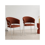 Isya - Set Van 2 Stoelen - Bouclé - Roest
