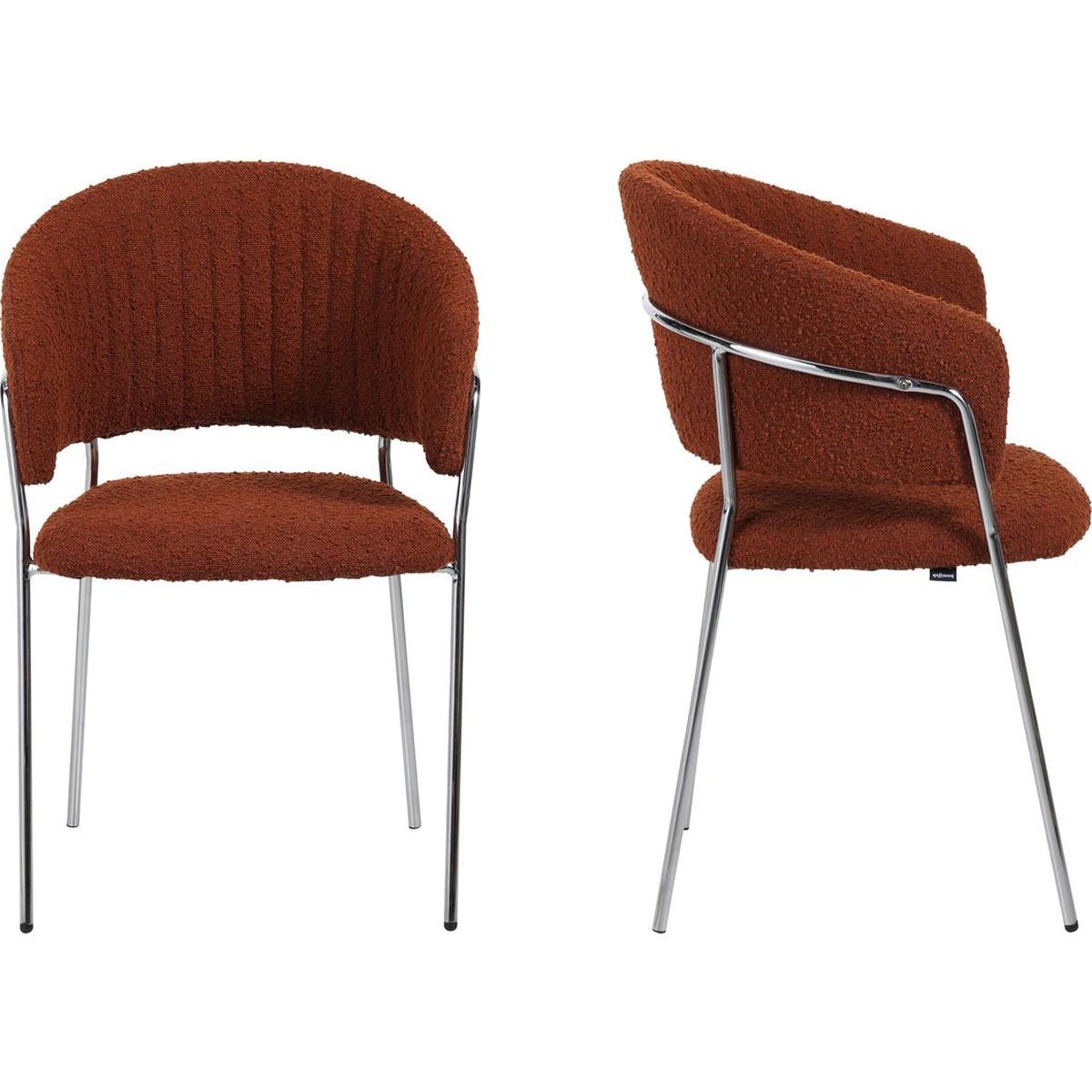 Isya - Set Van 2 Stoelen - Bouclé - Roest