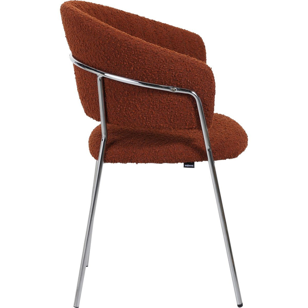 Isya - Set Van 2 Stoelen - Bouclé - Roest