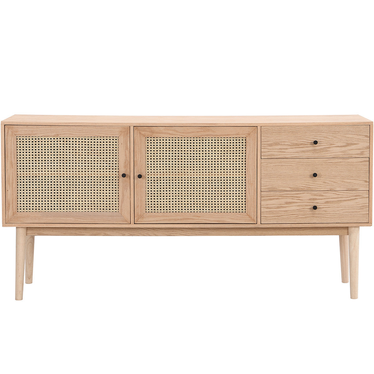 Eden - Dressoir - Rotan webbing en eikenfineer - Hout