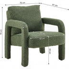 Niko - Fauteuil - Bouclé Stof - Kakigroen