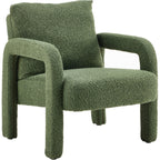 Niko - Fauteuil - Bouclé Stof - Kakigroen