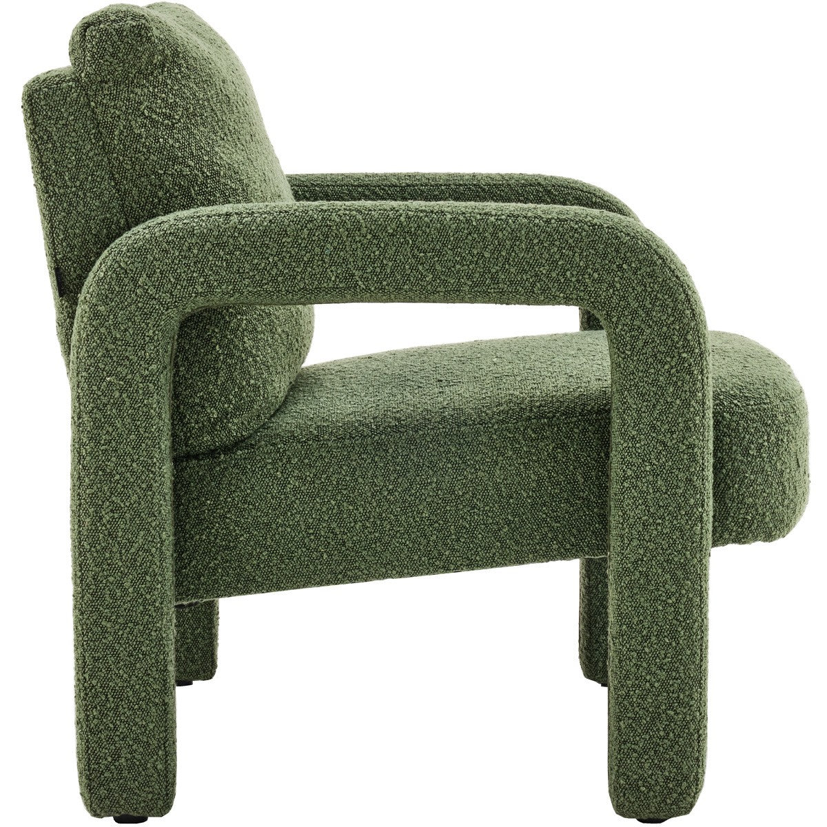 Niko - Fauteuil - Bouclé Stof - Kakigroen