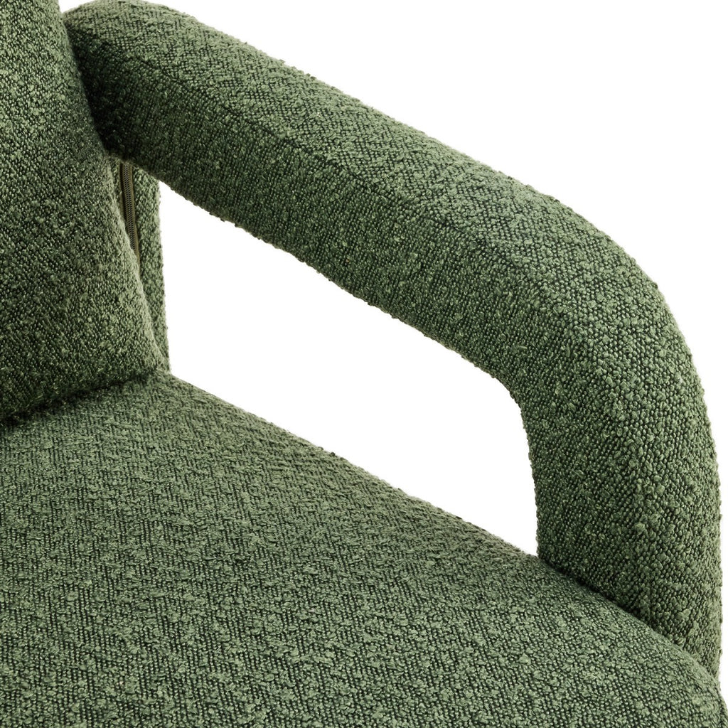 Niko - Fauteuil - Bouclé Stof - Kakigroen