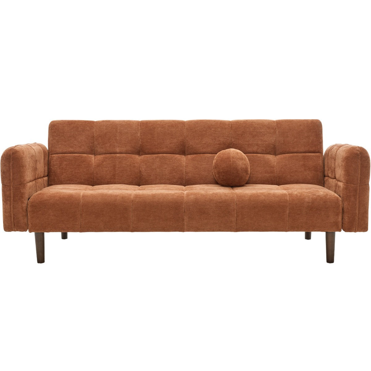 Pavia - Slaapbank - Chenille Stof - Terracotta