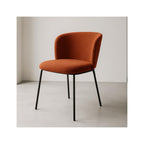 Toma - Lot De 2 Chaises - Tissu Bouclé - Rouille