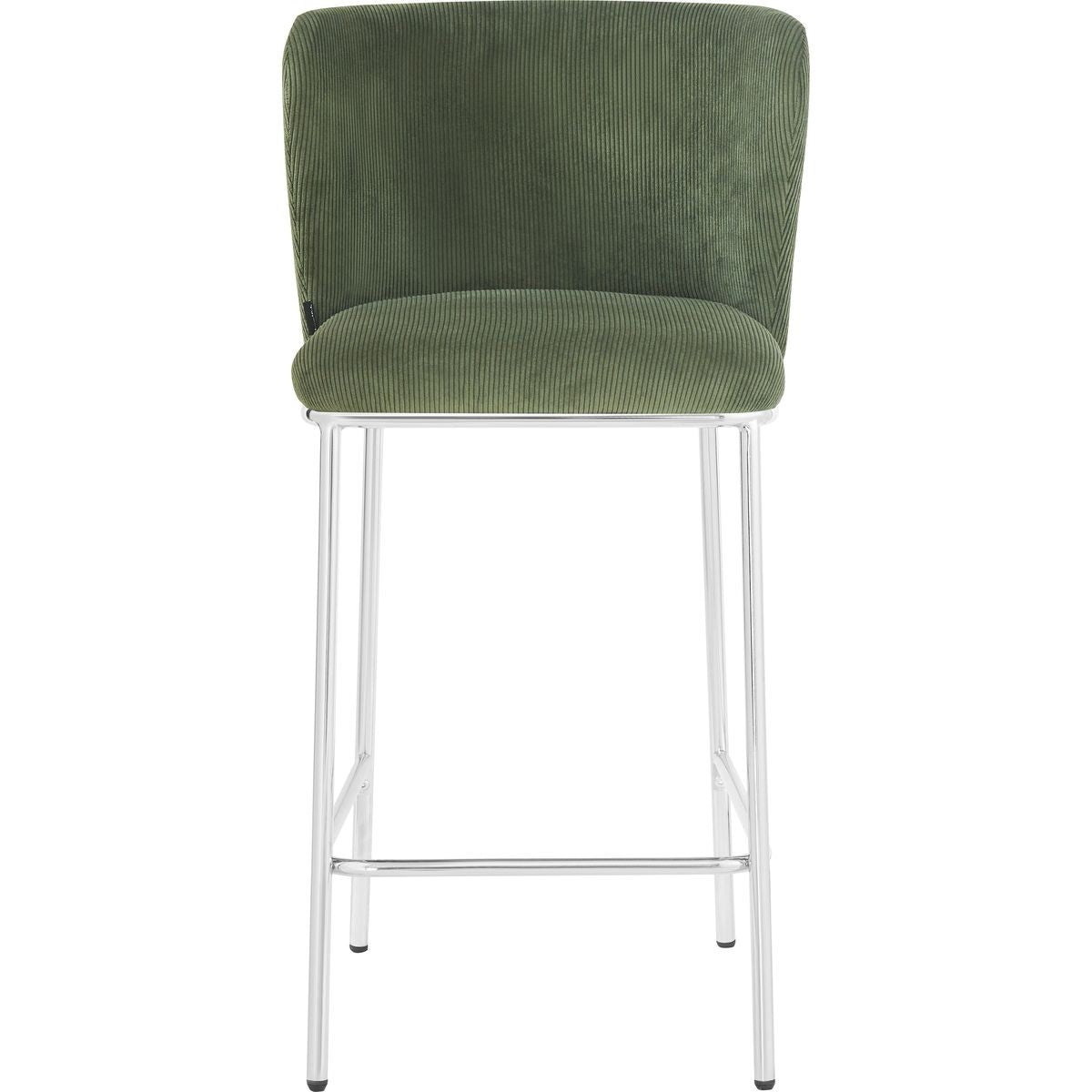 Toma - Set Of 2 Bar Stools - Corduroy - Khaki Green