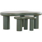 Wave - Set Van 2 Organische Salontafels Trapvormig - MDF - Groen