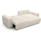 Alba - Canapé D'angle Réversible Convertible - Velours Côtelé - Beige