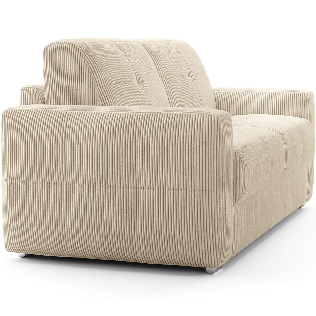 Cassian - Hæftet sovesofa - Fløjl - Beige