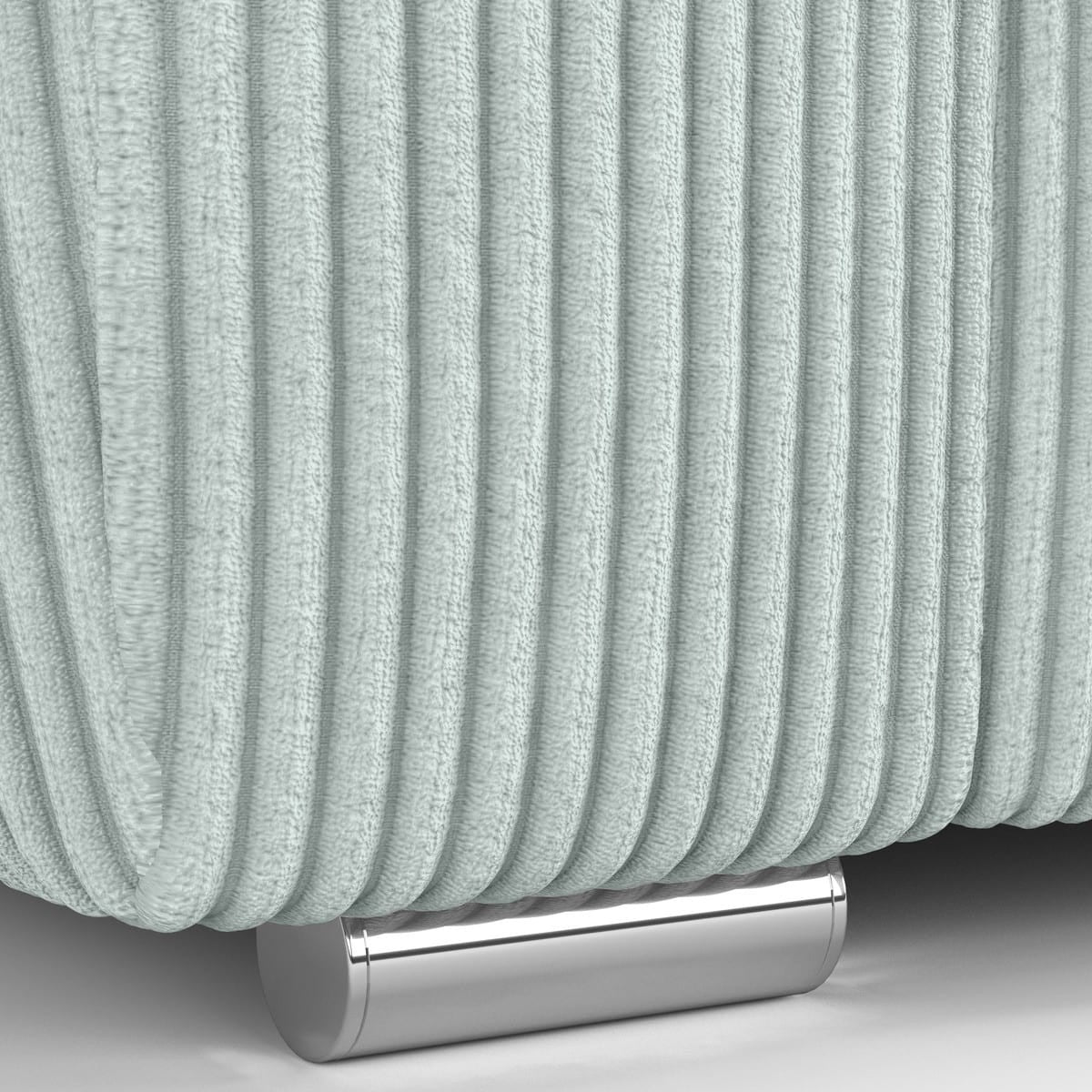 Cassian – Pikowana sofa rozkładana – Sztruks – Pastelowy błękit