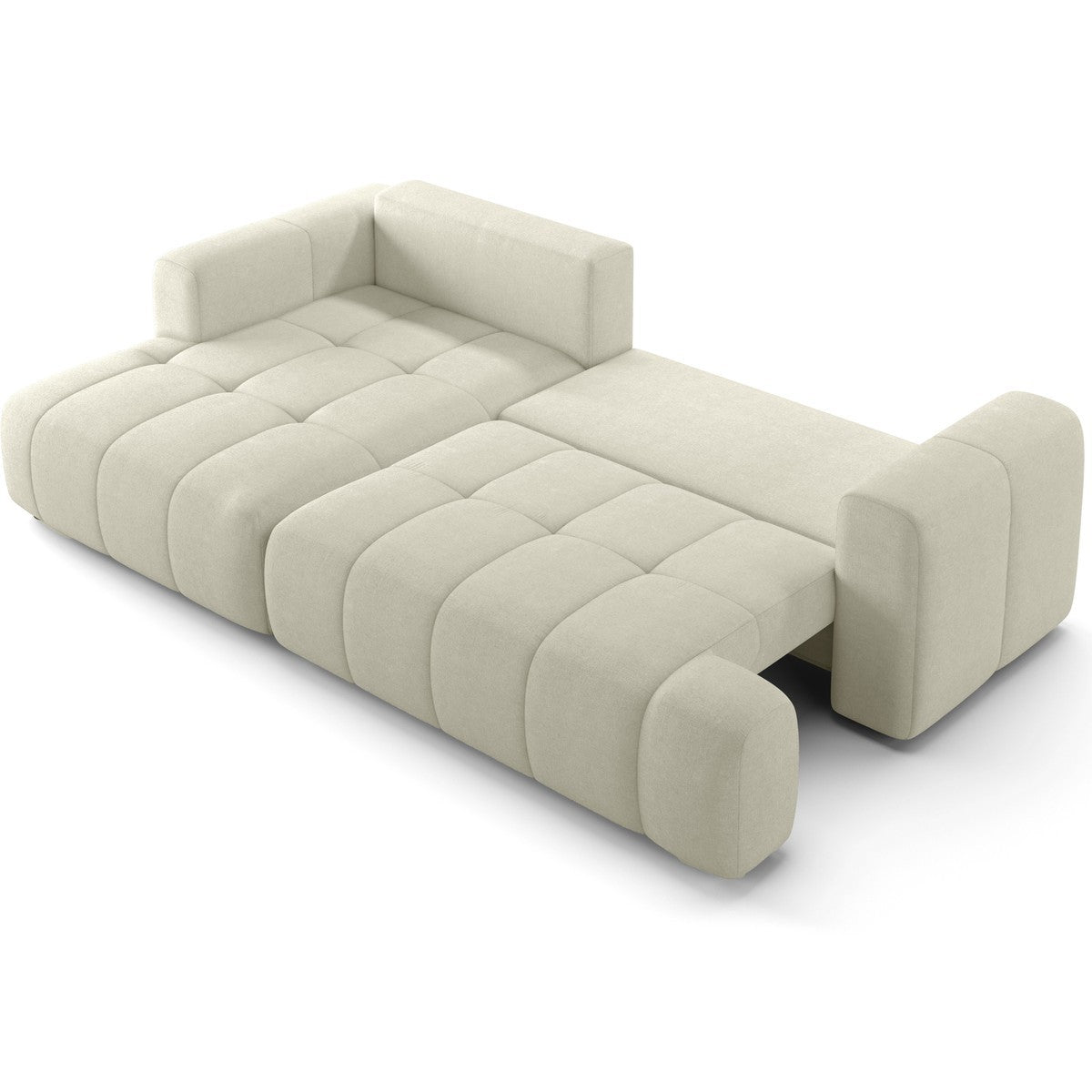 Karl - Venstrevendt hjørnesovesofa - Chenillestof - Beige
