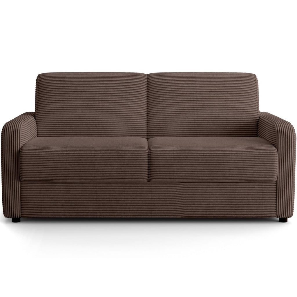 Lumio - Rozkładana Sofa Prosta - Sztruks - Ciemnobrązowy