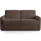 Lumio - Rozkładana Sofa Prosta - Sztruks - Ciemnobrązowy