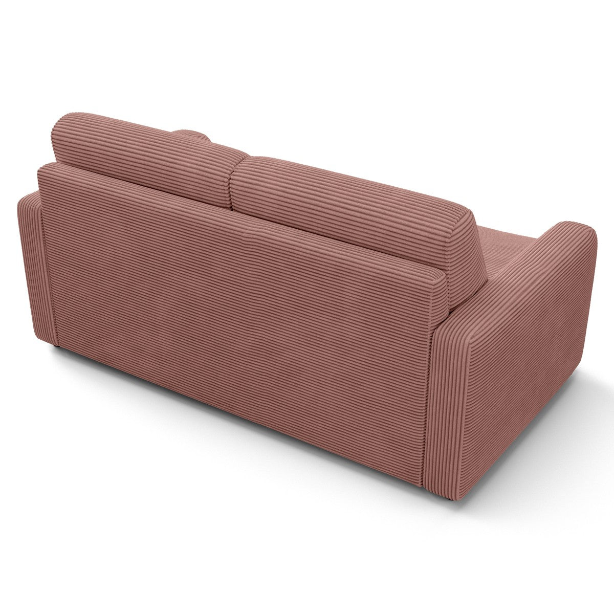 Lumio - Lige sovesofa - Fløjl - Gammelrosa