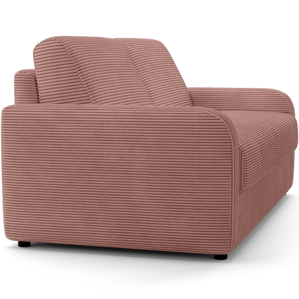 Lumio - Lige sovesofa - Fløjl - Gammelrosa