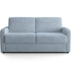 Lumio - Sofa Prosta Rozkładana - Sztruks - Niebieski
