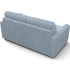 Lumio - Sofa Prosta Rozkładana - Sztruks - Niebieski