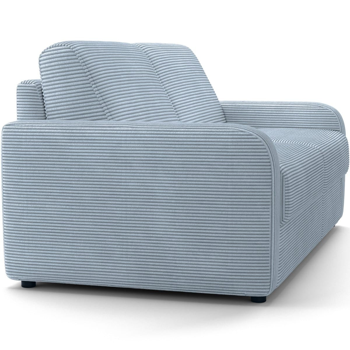 Lumio - Sofa Prosta Rozkładana - Sztruks - Niebieski
