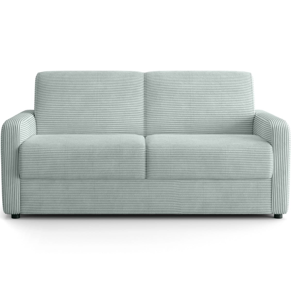 Lumio - Lige sovesofa - Fløjl - Pastelblå