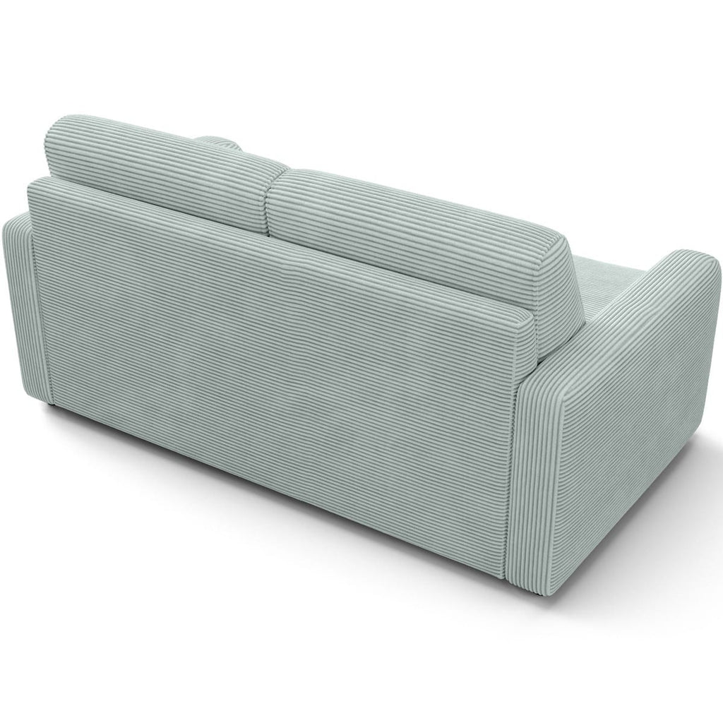 Lumio - Lige sovesofa - Fløjl - Pastelblå