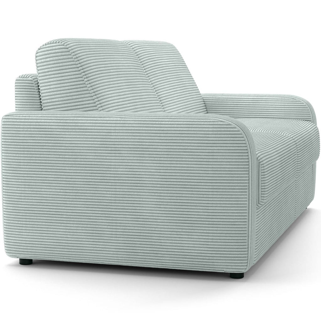 Lumio - Lige sovesofa - Fløjl - Pastelblå