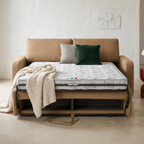 Lumio - Sofa Prosta Rozkładana - Tkanina Chenille - Mokka