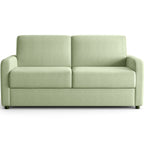 Lumio - Canapé Droit Convertible - Tissu Chenille - Vert Sauge