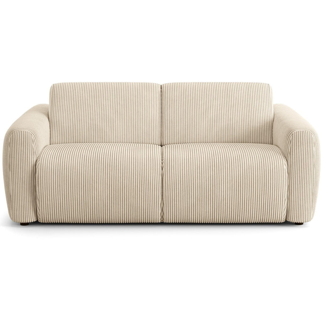Suzie - Sofa Prosta Rozkładana - Sztruks - Beżowy