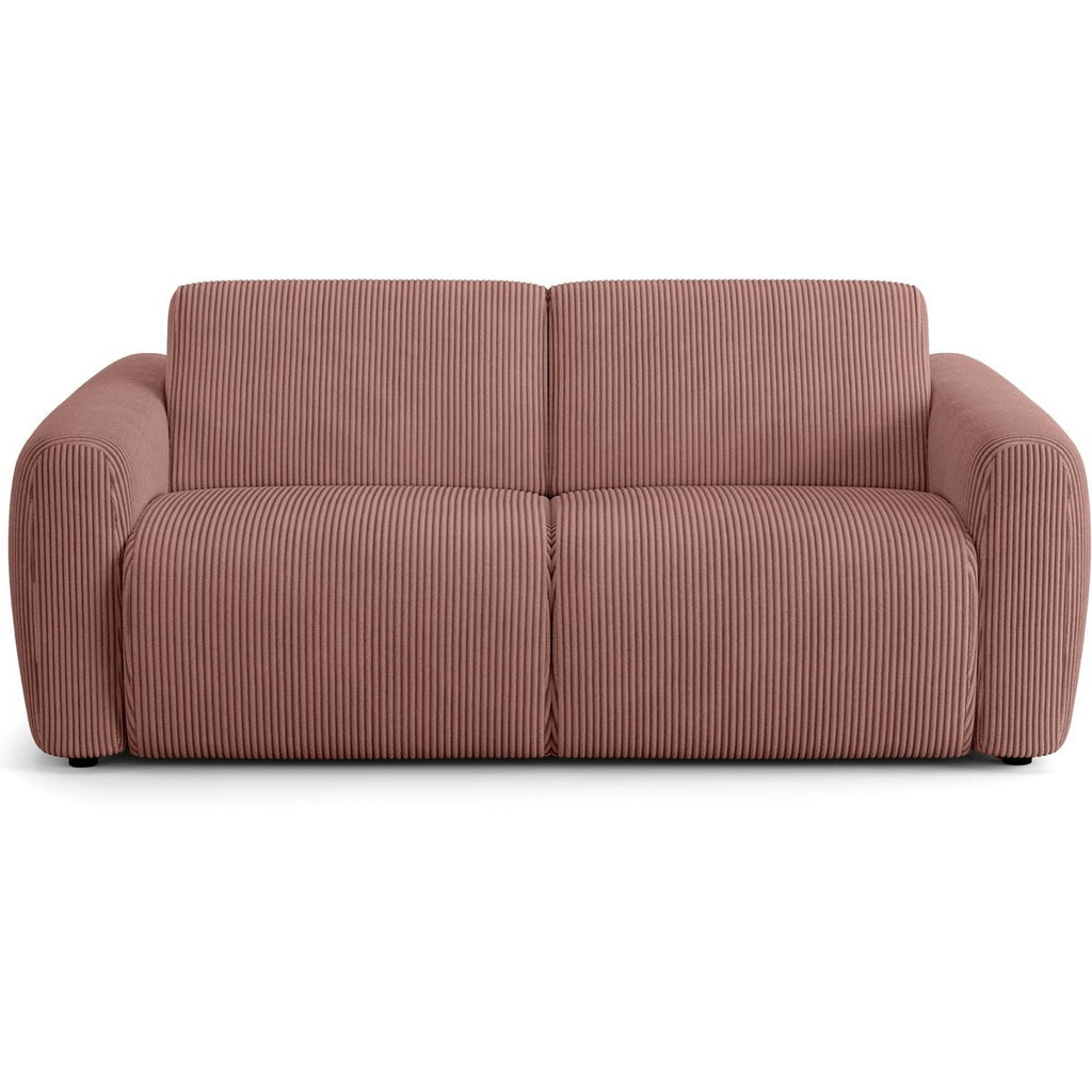 Suzie - Sofa Prosta Rozkładana - Sztruks - Brudny Róż