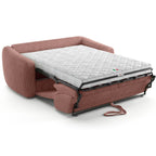 Suzie - Sofa Prosta Rozkładana - Sztruks - Brudny Róż
